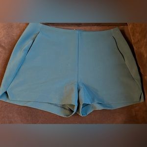 Grace Willow Pretty Strong Green Shorts W Gold Zipper In Back With Pocke…